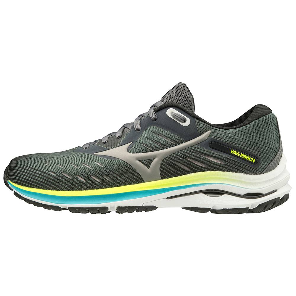 Sapatilhas Running Mizuno Wave Rider 24 D (Wide) - Mulher - Verdes Escuro - WBEAO9450